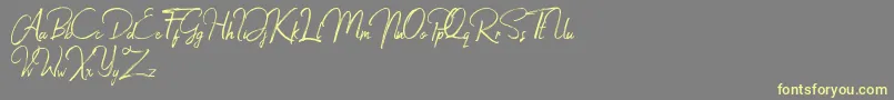 Jacklyne Font – Yellow Fonts on Gray Background