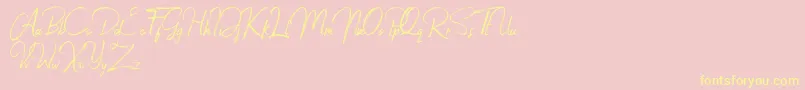 Jacklyne Font – Yellow Fonts on Pink Background