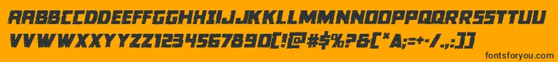 Шрифт Colossussemital – чёрные шрифты на оранжевом фоне