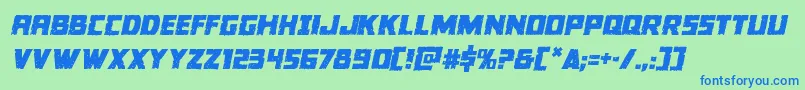 Colossussemital Font – Blue Fonts on Green Background