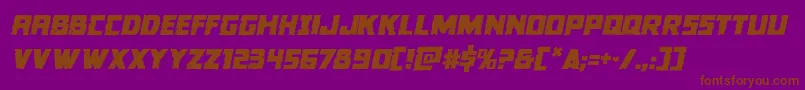 フォントColossussemital – 紫色の背景に茶色のフォント
