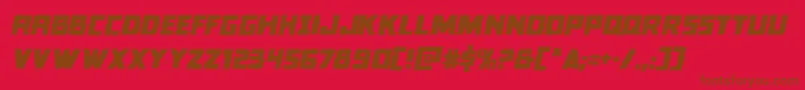 フォントColossussemital – 赤い背景に茶色の文字