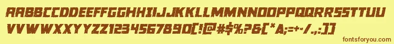 Colossussemital Font – Brown Fonts on Yellow Background