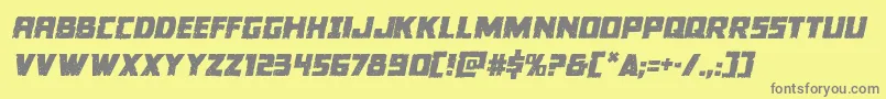 Colossussemital-fontti – harmaat kirjasimet keltaisella taustalla