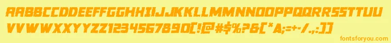 Шрифт Colossussemital – оранжевые шрифты на жёлтом фоне