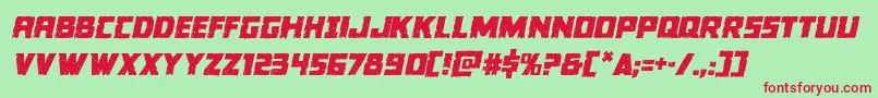 Шрифт Colossussemital – красные шрифты на зелёном фоне