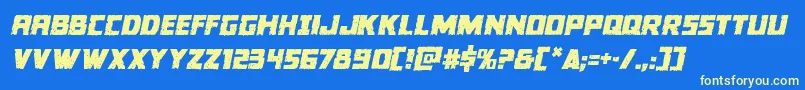 Шрифт Colossussemital – жёлтые шрифты на синем фоне