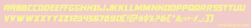 Colossussemital Font – Yellow Fonts on Pink Background