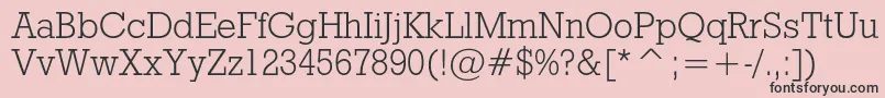 Rodeolightc Font – Black Fonts on Pink Background