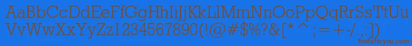 More about Rodeolightc Font Rodeolightc Font – Brown Fonts on Blue Background