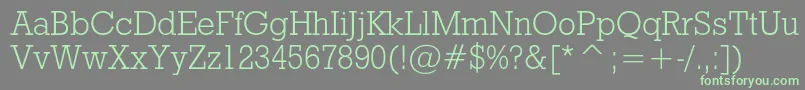 Rodeolightc Font – Green Fonts on Gray Background