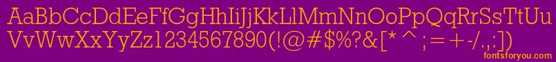 Rodeolightc Font – Orange Fonts on Purple Background