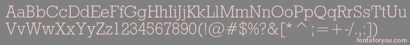 Rodeolightc Font – Pink Fonts on Gray Background