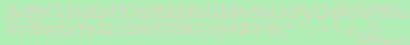 Rodeolightc Font – Pink Fonts on Green Background