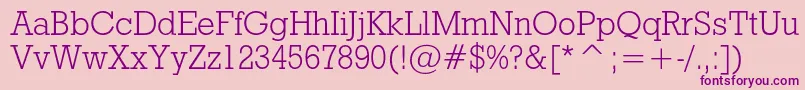Rodeolightc Font – Purple Fonts on Pink Background