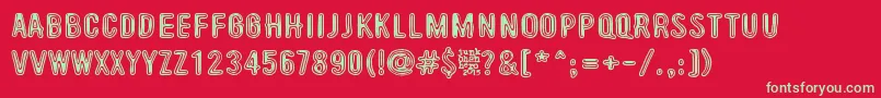 BeyondTheseThings Font – Green Fonts on Red Background