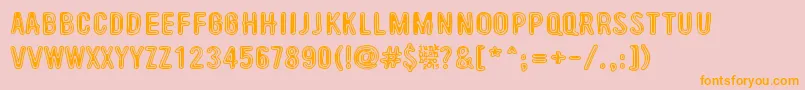 BeyondTheseThings Font – Orange Fonts on Pink Background