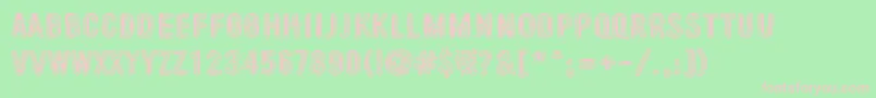 BeyondTheseThings-fontti – vaaleanpunaiset fontit vihreällä taustalla