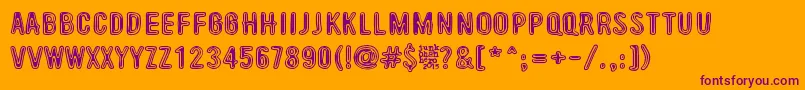BeyondTheseThings Font – Purple Fonts on Orange Background