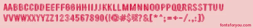 BeyondTheseThings Font – Red Fonts on Pink Background