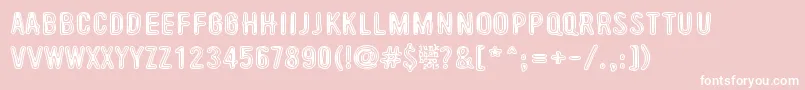 BeyondTheseThings Font – White Fonts on Pink Background