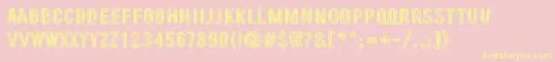 BeyondTheseThings Font – Yellow Fonts on Pink Background
