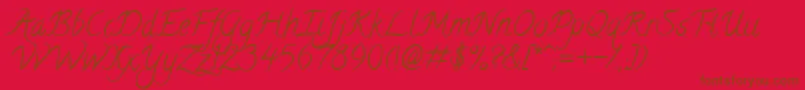 fuente CalligraffittiRegular – Fuentes Marrones Sobre Fondo Rojo