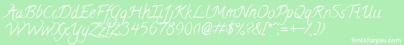 CalligraffittiRegular Font – White Fonts on Green Background