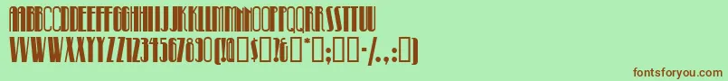 Pinballwhiznf Font – Brown Fonts on Green Background