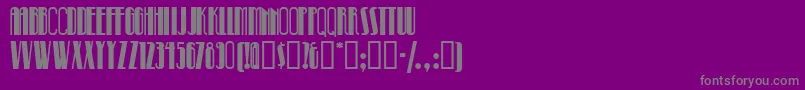 Fonte Pinballwhiznf – fontes cinzas em um fundo violeta