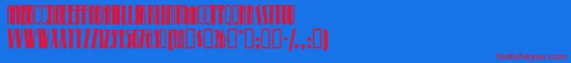 Pinballwhiznf Font – Red Fonts on Blue Background