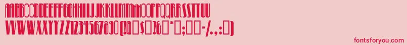 Pinballwhiznf Font – Red Fonts on Pink Background