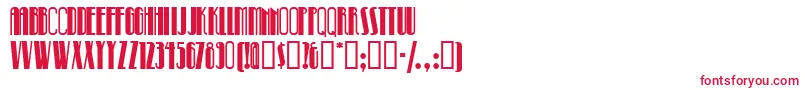 Pinballwhiznf Font – Red Fonts on White Background