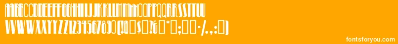 Pinballwhiznf Font – White Fonts on Orange Background