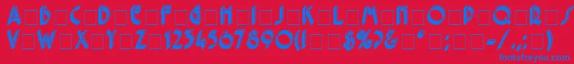 FerioDisplayCapsSsi Font – Blue Fonts on Red Background