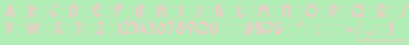 FerioDisplayCapsSsi Font – Pink Fonts on Green Background