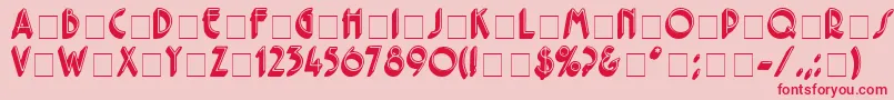 FerioDisplayCapsSsi Font – Red Fonts on Pink Background
