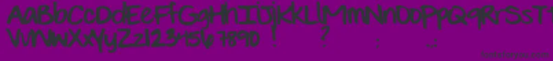 EvieSHand Font – Black Fonts on Purple Background