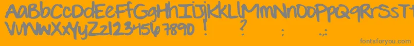 fuente EvieSHand – Fuentes Grises Sobre Fondo Naranja