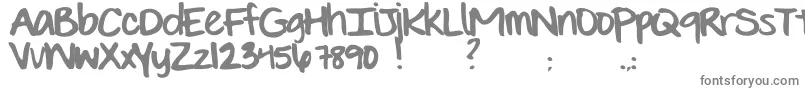 EvieSHand Font – Gray Fonts on White Background