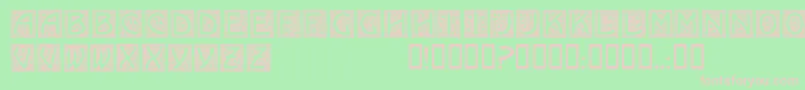 Ericanornatecapsssk Font – Pink Fonts on Green Background