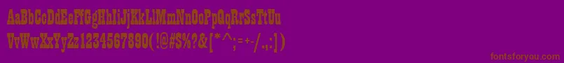 PrescottRegular Font – Brown Fonts on Purple Background