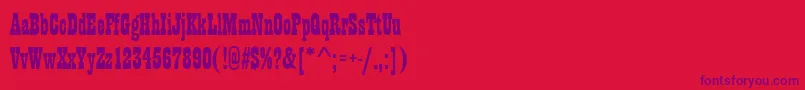 PrescottRegular Font – Purple Fonts on Red Background