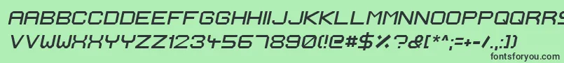 IgnisEtGlaciesExtraSharpItalic Font – Black Fonts on Green Background