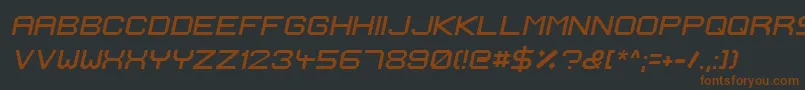 IgnisEtGlaciesExtraSharpItalic Font – Brown Fonts on Black Background