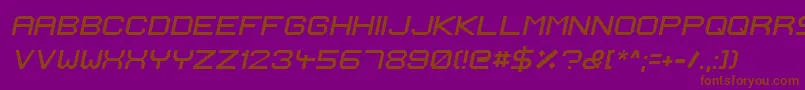 IgnisEtGlaciesExtraSharpItalic Font – Brown Fonts on Purple Background