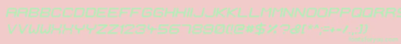 IgnisEtGlaciesExtraSharpItalic Font – Green Fonts on Pink Background