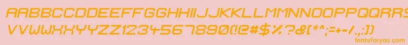 IgnisEtGlaciesExtraSharpItalic Font – Orange Fonts on Pink Background