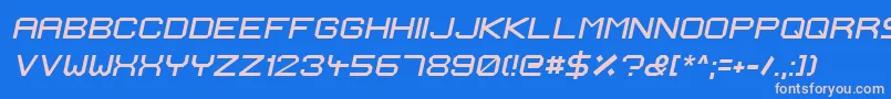 IgnisEtGlaciesExtraSharpItalic Font – Pink Fonts on Blue Background