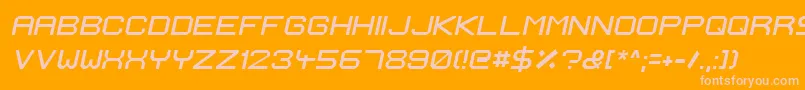 IgnisEtGlaciesExtraSharpItalic Font – Pink Fonts on Orange Background